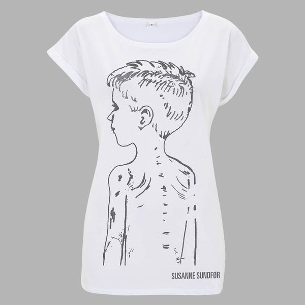 Boy Rolled Sleeve White Tunic - Ladies